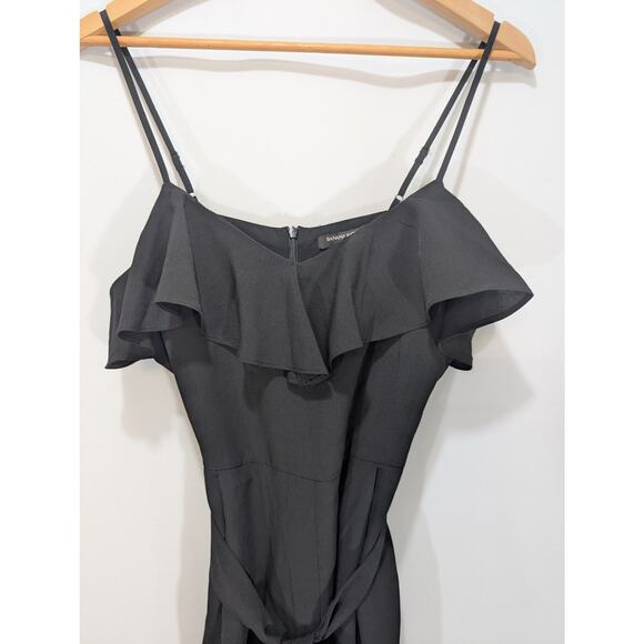 Banana Republic Black Ruffle Jumpsuit Women’s Size 6 - Picture 2 of 8